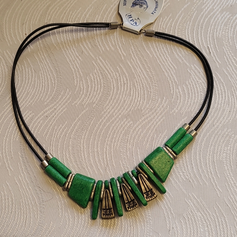 Great Gift - Greek Jade and silver necklace